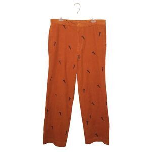 Urban Outfitters Mens Critter Skate Icon Pant Sz 34 Corduroy Casual Embroidered